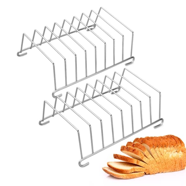 4-pack brödställ i stål för airfryers, ugnar och grillning