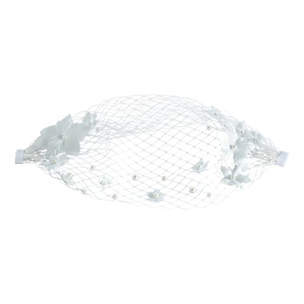 Perler Brudehodeplagg Bryllupsfascinator 1920-tallsstil Blomsterbesatt