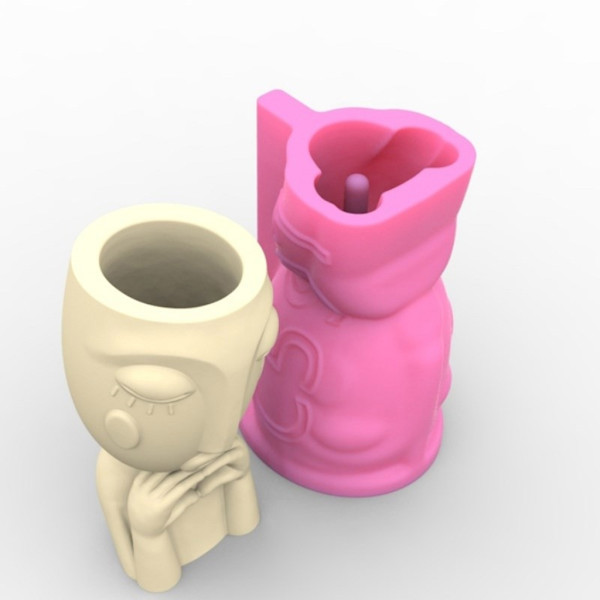 Vas Form DIY Handgjorda blomkrukor Gips Epoxihartsformar Molds