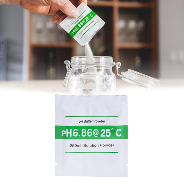 3-Pack pH Buffer Solution Pulver 4,01pH 6,86pH og 9,18pH Enkel PH-kalibrering