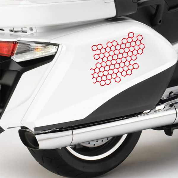 Motorcykelklistermärke Honeycomb Hjälmar Dekaler Klistermärken Car Refit Body Decorations White