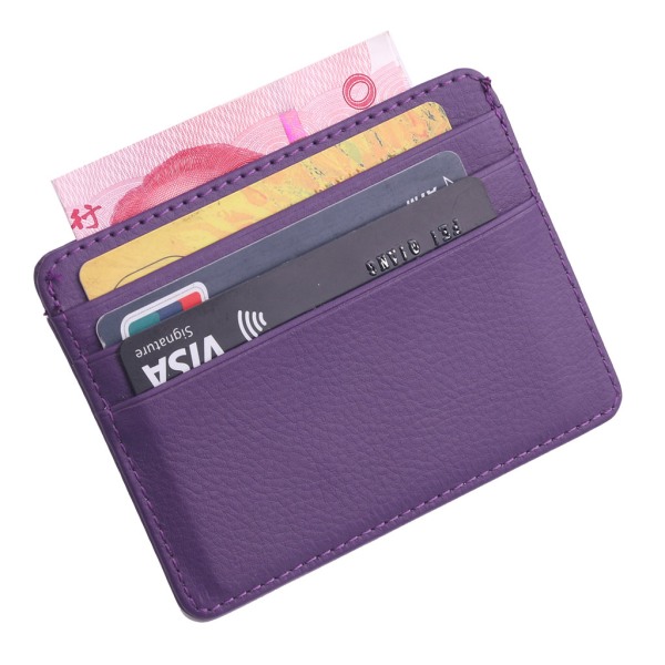 Mænds læder tynd tegnebog ID Penge Kreditkort Slank Holder Penge Pocket Organiser Black