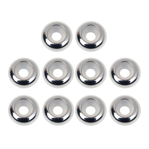 10 stk rustfritt stål gummiinnsatsstopper avstandsperler for add-a-bead armbånd