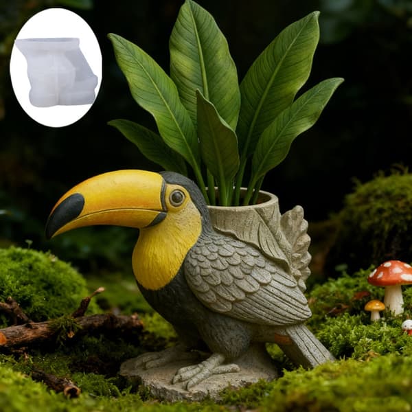 Solid silikonform for å lage unike blomsterpotter og dekorasjoner i harpiks