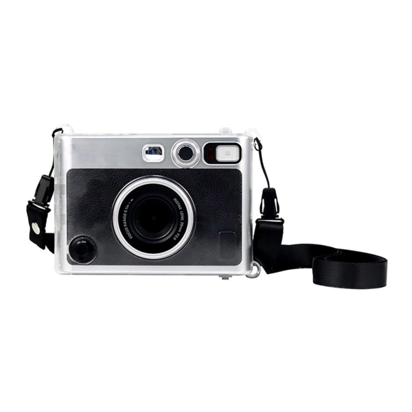 Klar för case för Fujifilm Mini EVO Instant Film Camera Crystal Hard for Shell Cover med avtagbar axelrem för