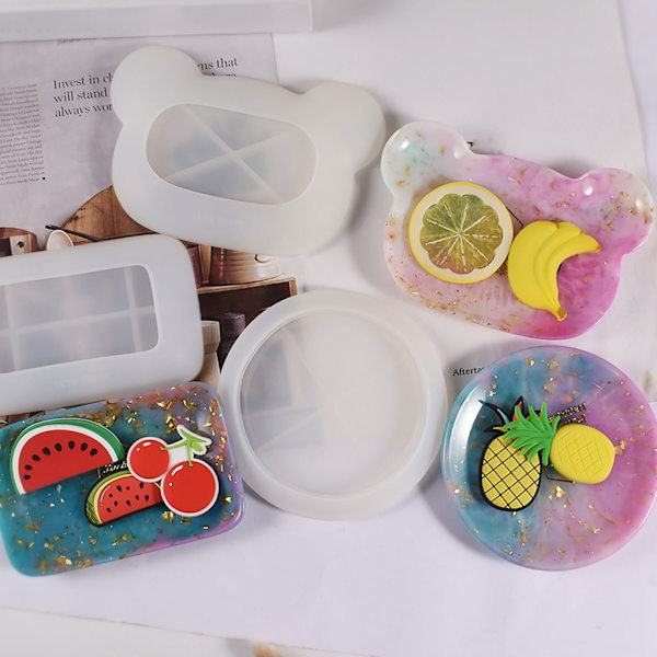 Lasinalusen säilytysalusta mould suorakaiteen muotoinen karhupäälevy mould molds tee-se-itse-kodin sisustamiseen C