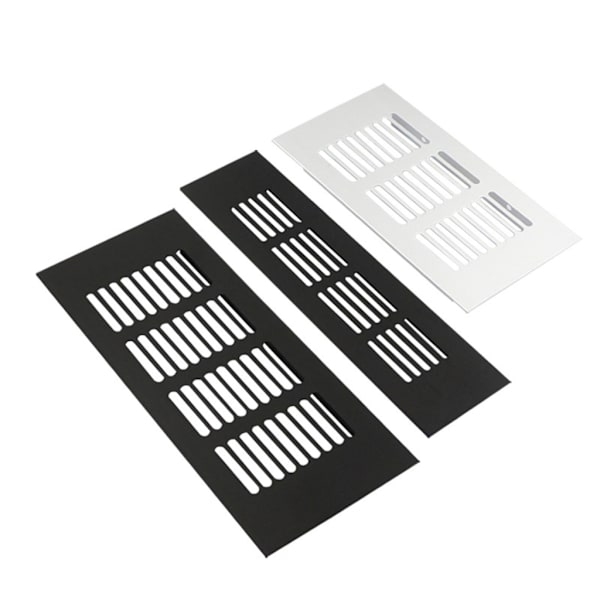 Air Vent Cover Rektangler Metal Lamellgitter Cover til garderobeskabe Silver 150x450mm