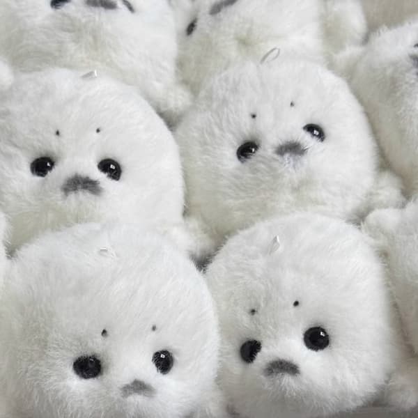 Adorkable säl gosedjur stressleksak kontor sovrum prydnadskudde