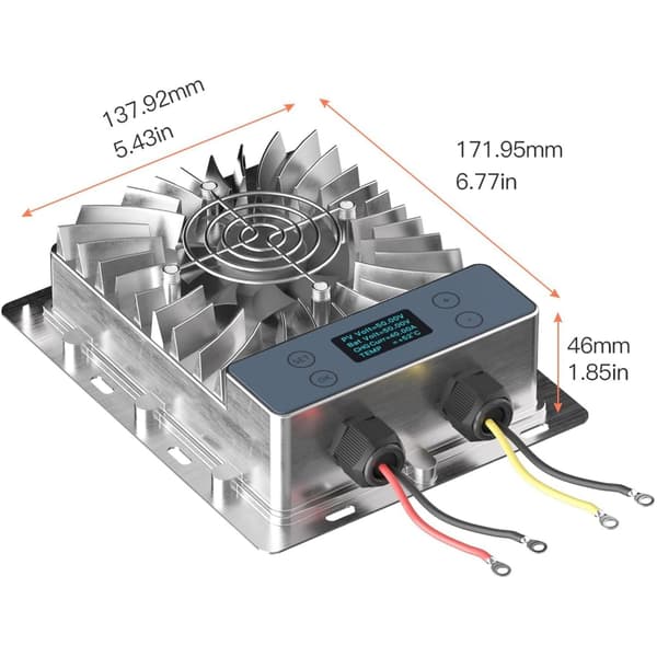 600W MPPT Solregulator med Temperaturkontroll och Skydd för Hemmet