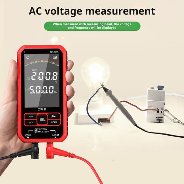Multimetertestare Handhållen Digital Multimeter Ohm Spänningsmätare
