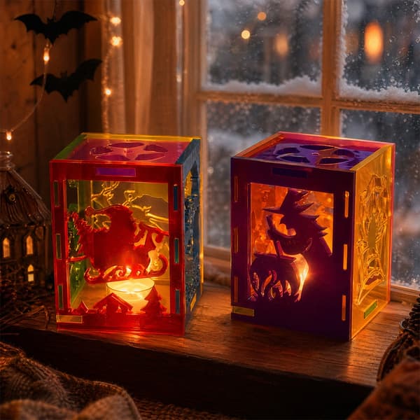 6-delt hul silikonform for Halloween-lysestøping