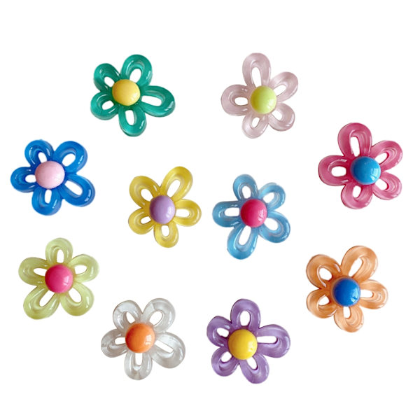 100 kpl Flower Resin Charm DIY Charm koru riipukset tee-se-itse rannekoru kaulakoru