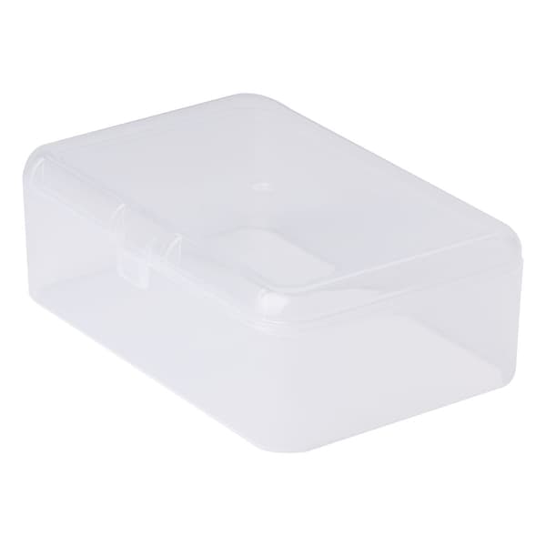 Rektangulär Förvaringslåda i Plast Klar Transparent Behållare Organizer
