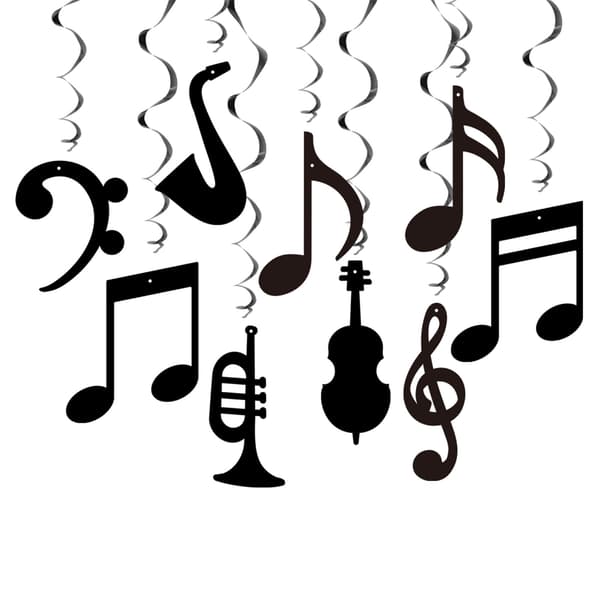 Musiknoder Musiktema Festdekorationer Musikalsk Node Til Fødselsdagsfest