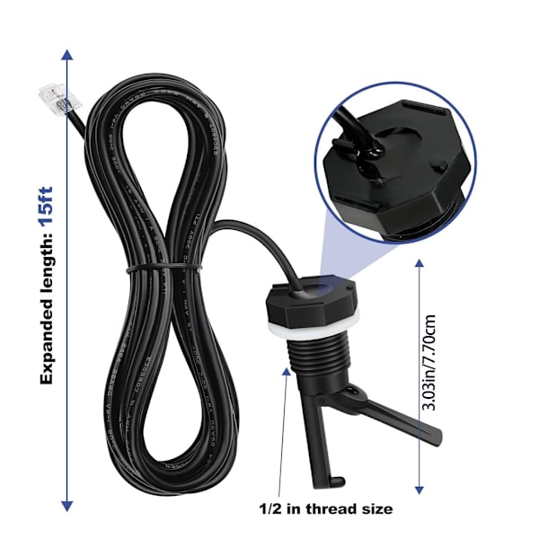 Pool Distribution Stream Change Transducer 15ft Cable Salt Chlorinator Security Device