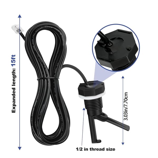 Pool Distribution Stream Change Transducer 15ft Kabel Saltklorinator Sikkerhedsanordning