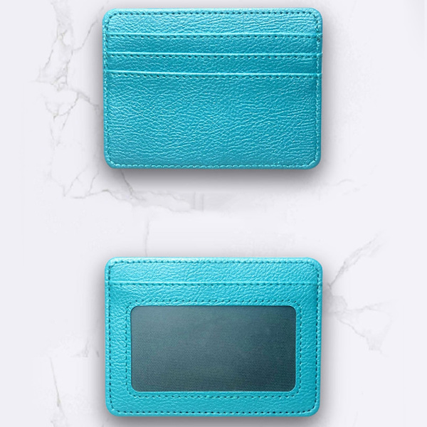 Muoti ohut luottokorttikotelo, PU- case naisille, miehille lahja Blue