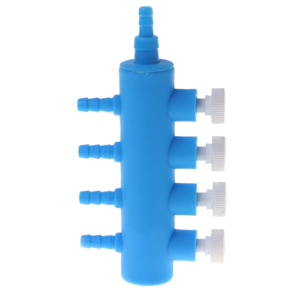 Akvariumkontrollventiler Luftpump Luftflödesregulator i plast för fisk för tank 2/3/4/5/6-vägs oberoende omkopplare