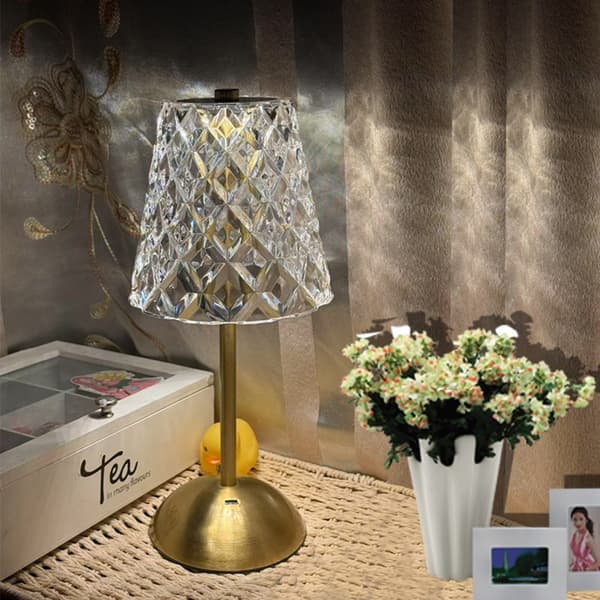 Trådløs soverom skrivebordslampe USB-lading nattbordslampe 3 lysmoduser