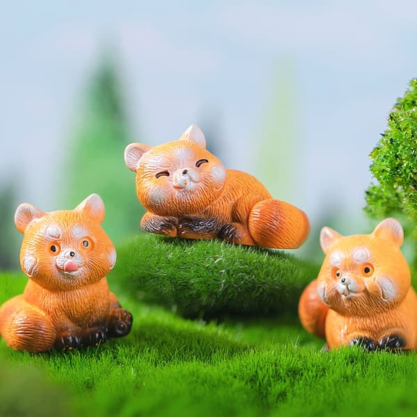 Miniature Pandafigurer, Fehave Tilbehør Boligindretning