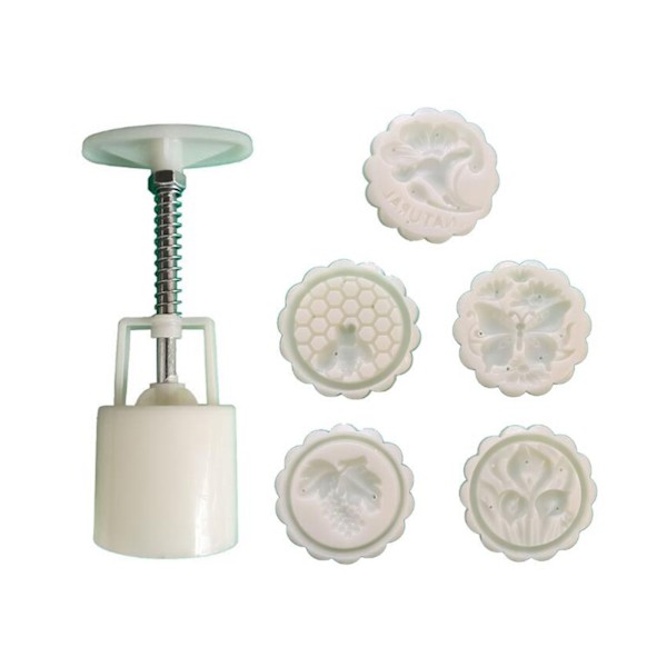 50g/75g DIY 3D Mooncake Mold Viinirypäle/Mehiläinen kuviot Muotoiltu Moon Cake Mold Puristin Turvalliset Mooncake Muotit Keskisyksyn festivaaliin