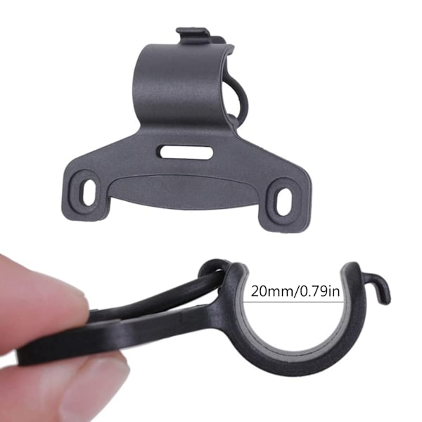 Plastik sort cykelpumpe klips inflatorer holder landevejscykel tilbehør holdbar 2pc