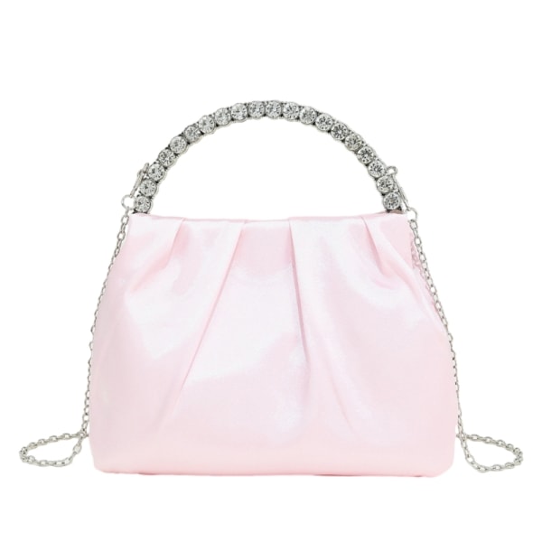 Crossbody skuldertaske bryllup clutch pung Cocktail Kvinder pige aftentaske Champagne pink