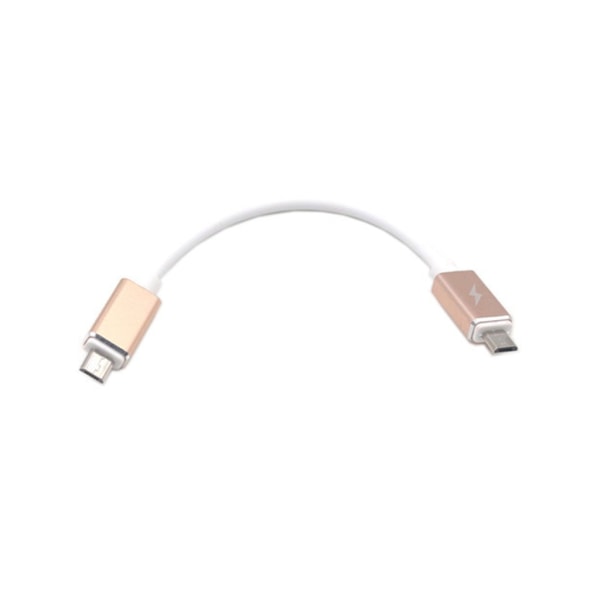 Micro USB till Micro USB OTG-kabel hane-hane anslutningskabel för telefon surfplattor Kameraladdning Blue