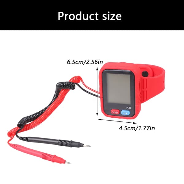 Digitalt Multimeter Voltmeter Kontinuitets Ohmmeter Ohm Spændingsmåler Tester