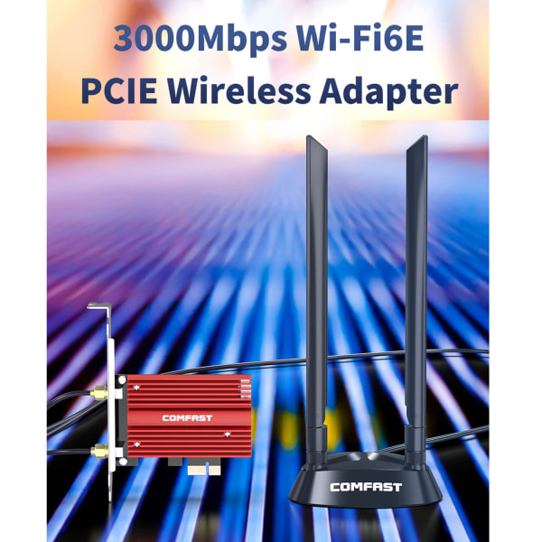 2,4G/5,8Ghz trådlöst PCIe Network Wi-Fi 6E-kort PCI för Express WiFi-adaptrar 5d