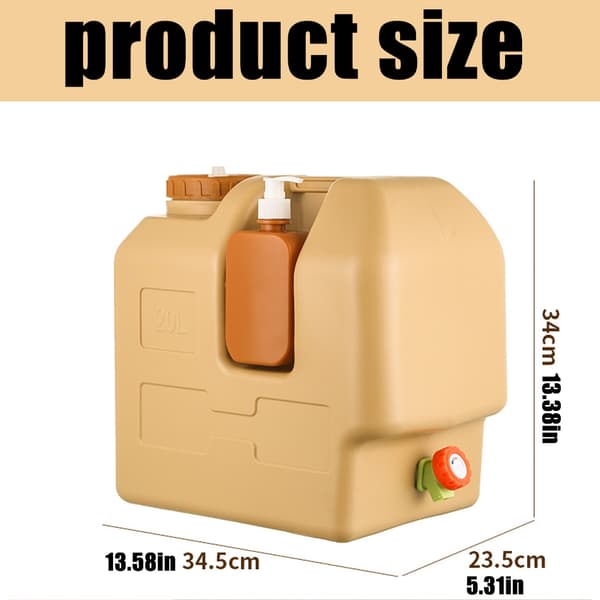 20L Camping Vattenbehållare Förvaringstank För Picknick Utomhusgrillar Med Säker Design