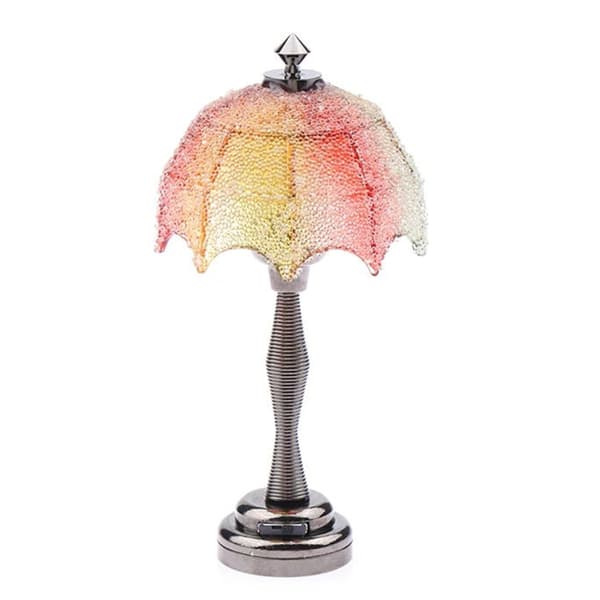 Miniatyr Bordslampa Modell Dockhus Tillbehör Rollek Möbler