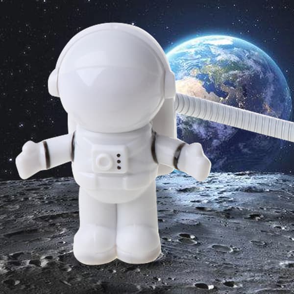 Spaceman USB LED Lys Justerbar Natlampe Gadgets til Computer PC