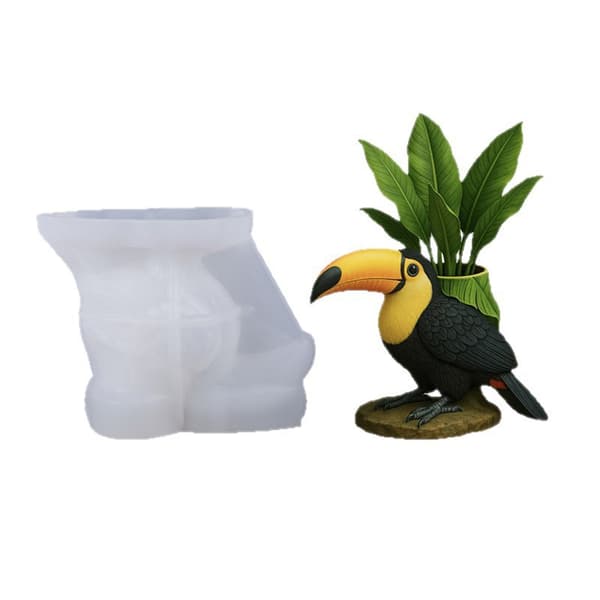 Solid silikonform for å lage unike blomsterpotter og dekorasjoner i harpiks