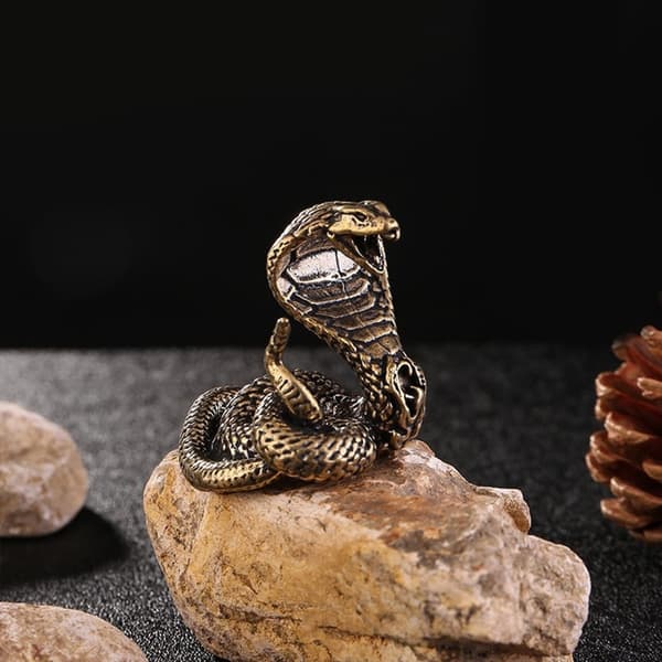 Orm Staty Mässing Orm Skulptur Mässing Orm Figurin Bordsdekorationer