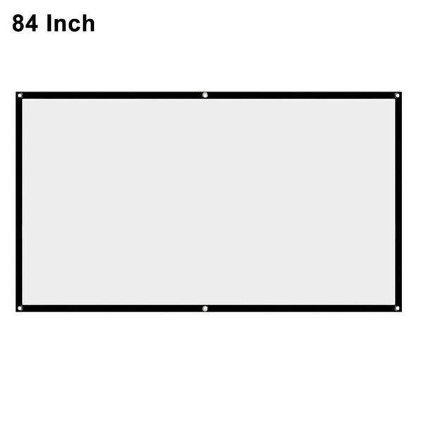 16:9 Projektionsgardin Projektionsskärm stöder projekt framåt och bakåt 84 inch