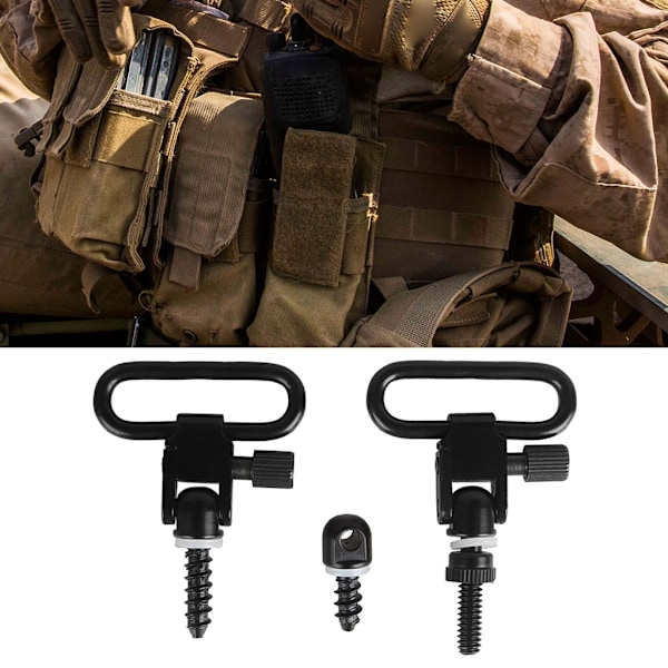 QD-svängbar fäste med 3 skruvar för vapenrem