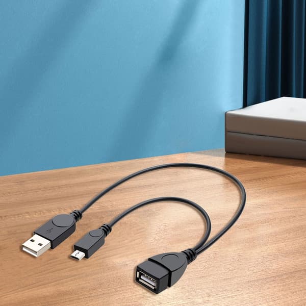 Kaksitoiminen OTG-kaapeli, virtajohto, MicroUSB–USB OTG -sovitinkaapeli