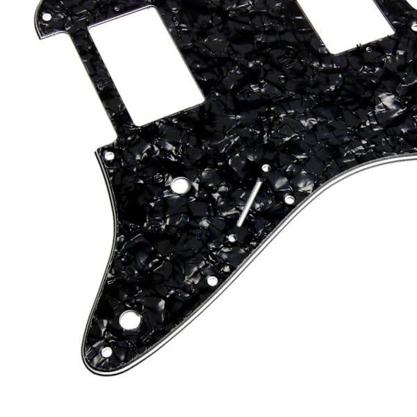 3-lagers svart plektrumskydd för gitarr till Fender Strat 2 HH Humbucker