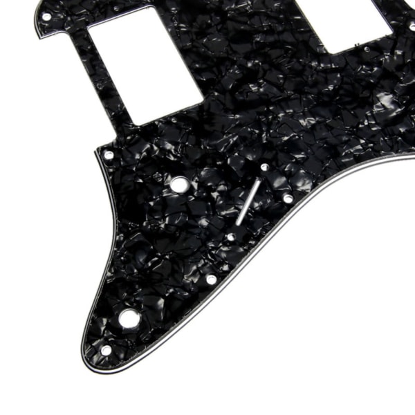 3Ply Svart Gitar Pickguard Til Fender Strat 2 HH Humbucker