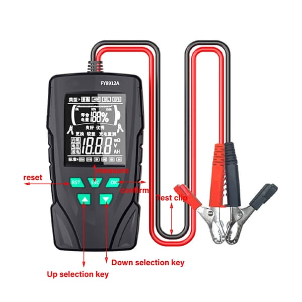 Multifunktionell Bilbatteritestare 12V 24V Digital Professionell Kontroller