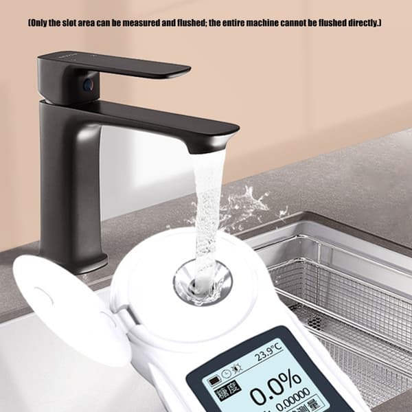 Noggrann digital sockerrefraktometer med bakgrundsbelyst display batteridriven
