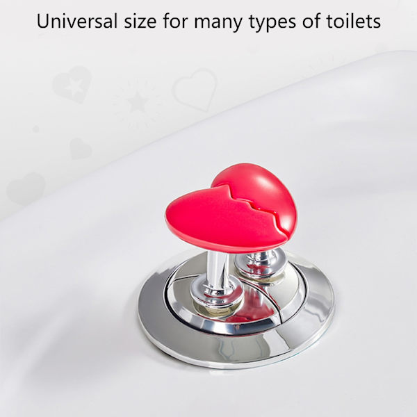Helppokäyttöinen Sydän-WC-painike Sydämen muotoinen WC-työntölaite WC-painin Yellow