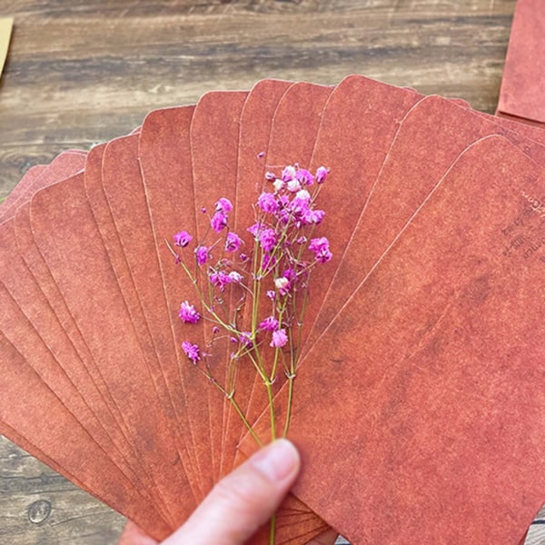 100x åldrade tomma kuvert Krafts papperskuvert för inbjudningshälsningskort Retro red brown