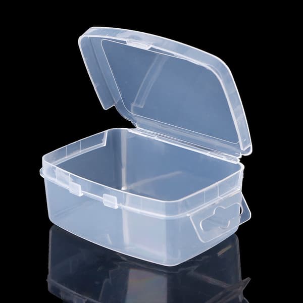 Rektangulär Förvaringslåda i Transparent Plast för Smycken, Pärlor och Organizer