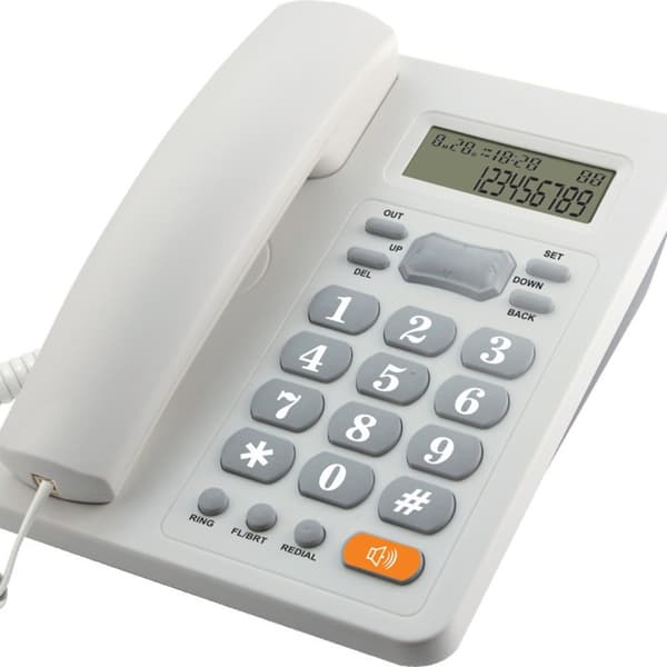 KX 8207CID Kablet forretningstelefon med minnefunksjon egnet for kontorer