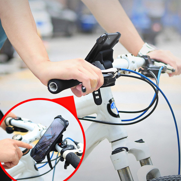 Justerbar Anti-slip Cyklar Telefonställ Stötsäkert Mobiltelefonfäste
