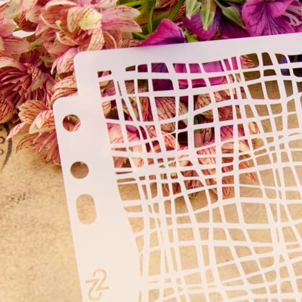 Net Design Stencils Mal Sjablone Scrapbooking Preging Stempling Album Kort