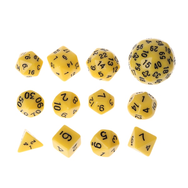 12 st/set flersidig polyhedral tärning D4 D6 D8 D10 D12 D20 D24 D30 D60 Dungeons Red