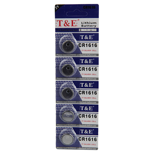 5 stykker 3 volt ikke genopladelige runde knap batterier Cell CR1616 batterier til ure LED lys elektroniske enheder